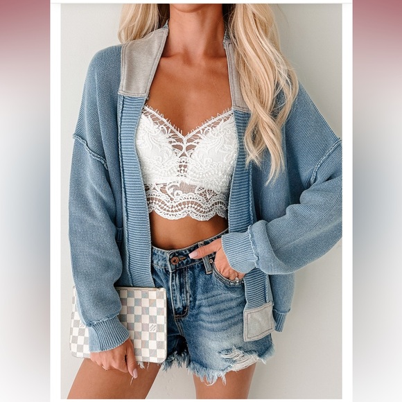 NWT POL BOHO REST IS RITUAL MINERAL WASH CARDI OVERSIZED SMALL NEW - Picture 5 of 8